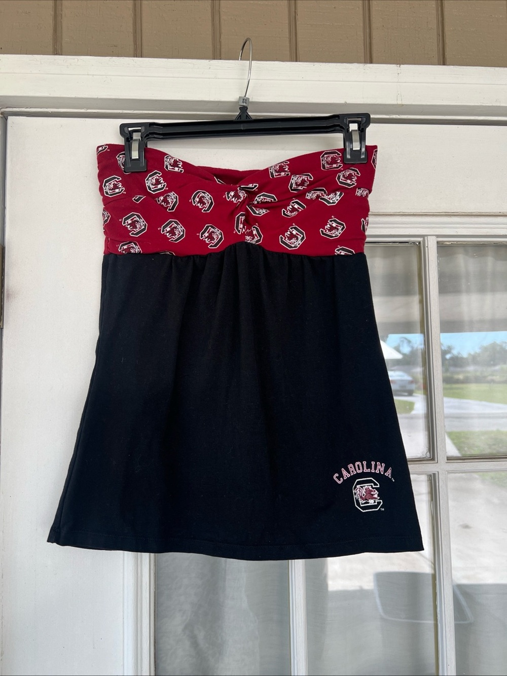 Carolina Gamecocks Strapless  Top - Black and Garnet